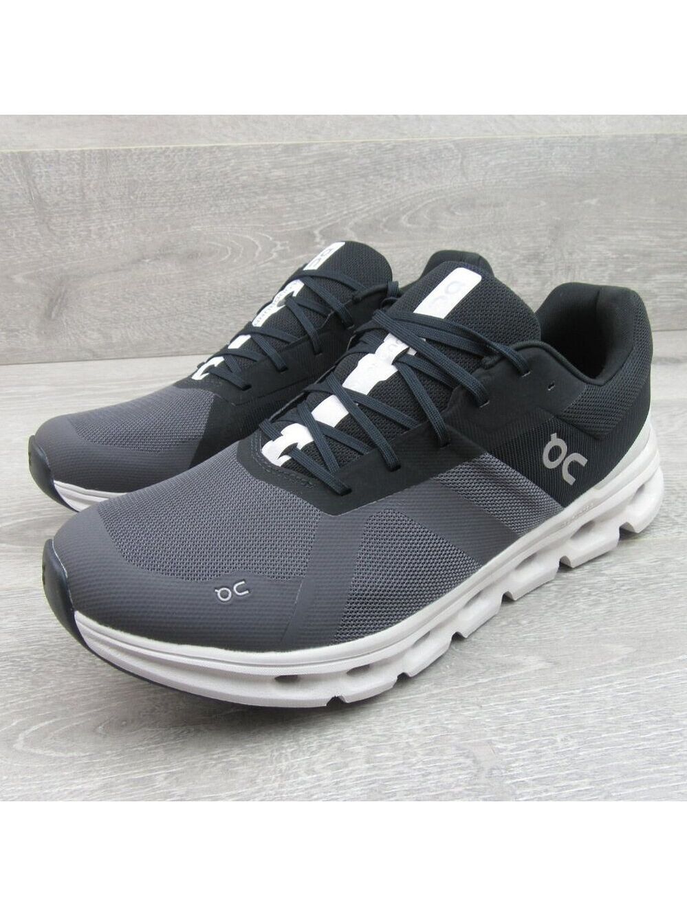 ON Cloudrunner Athletic Running Shoes Mens Size 12.5 Black White NEW #46.99017 - Picture 4 of 16